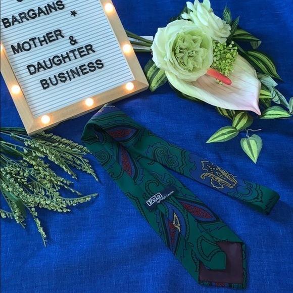 Host PICK Green Fancy Polo by Ralph Lauren Tie🌲 - Picture 2 of 3